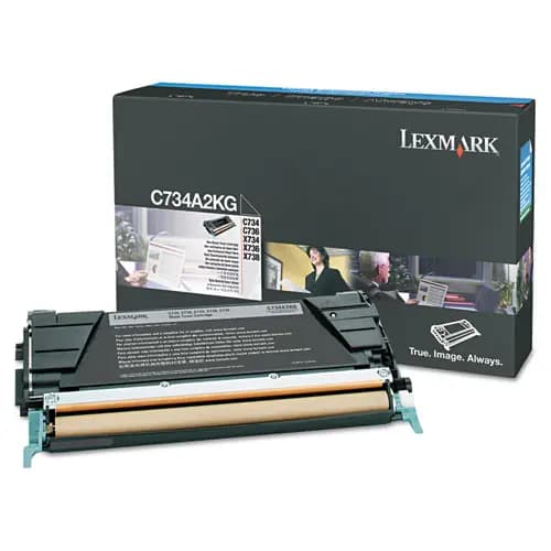 Lexmark™ C734A2KG High-Yield Toner Cartridge, Black, 8,000 Page Yield