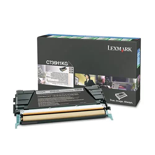Lexmark™ C736H1KG Return Program High-Yield Toner Cartridge, Black, 12,000 Page Yield