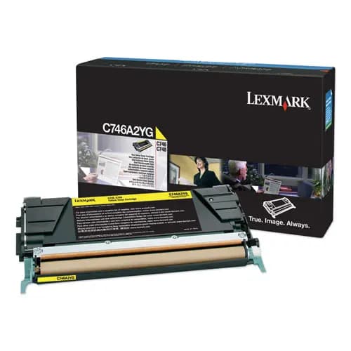 Lexmark™ C746A2YG Toner Cartridge, Yellow, 7,000 Page Yield