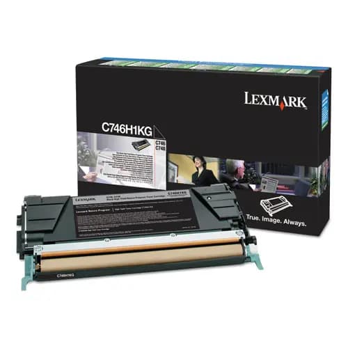 Lexmark™ C746H1KG Return Program High-Yield Toner Cartridge, Black, 12,000 Page Yield