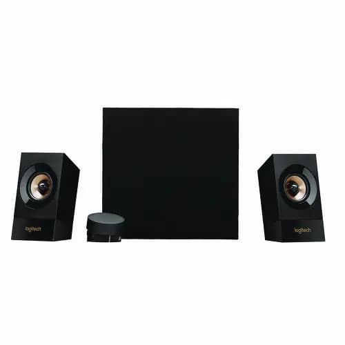 Logitech® Z533 Computer Speaker System, 3.5 mm Headphone Jack/RCA, Black