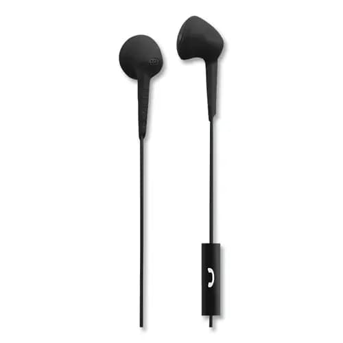 Maxell® Jelleez Earbuds, Black, 4 ft Cord
