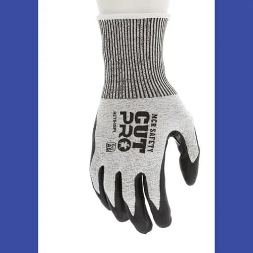 MCR™ Safety Cut Pro 92754BP Gloves, Large, Black/Gray, Dozen
