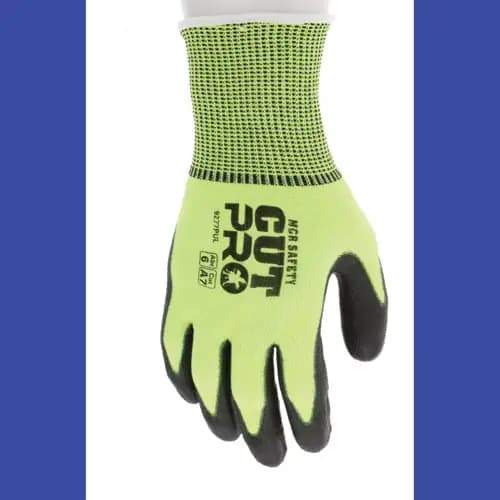 MCR™ Safety Cut Pro 9277PU Gloves, X-Large, Black/Lime, Dozen