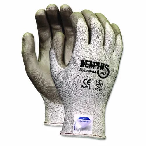 MCR™ Safety Memphis Dyneema Polyurethane Gloves, Medium, White/Gray, Pair