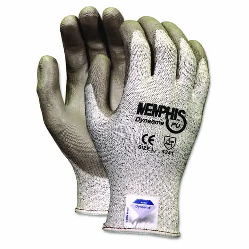 MCR™ Safety Memphis Dyneema Polyurethane Gloves, X-Large, White/Gray, Pair