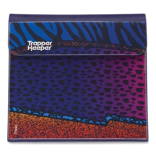 Mead® Trapper Keeper 3-Ring Pocket Binder, Animal Print, 1" Capacity, 11.25" x 12.19"