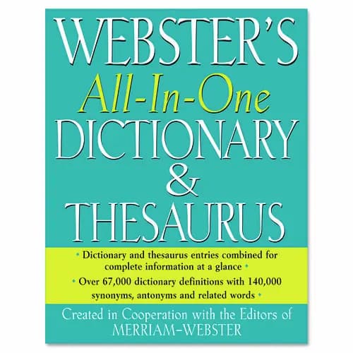 Merriam Webster® All-In-One Dictionary/Thesaurus, Hardcover, 768 Pages