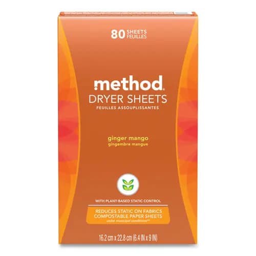 Method® Dryer Sheets, Ginger Mango