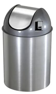 Mezzo 2.5 Gallon Nickel/Silver Swing Top Cans