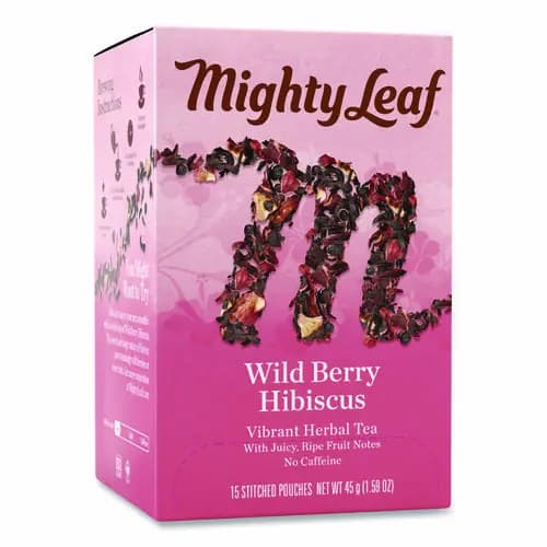 Mighty Leaf® Tea Whole Leaf Tea Pouches, Wild Berry Hibiscus, 15/Box