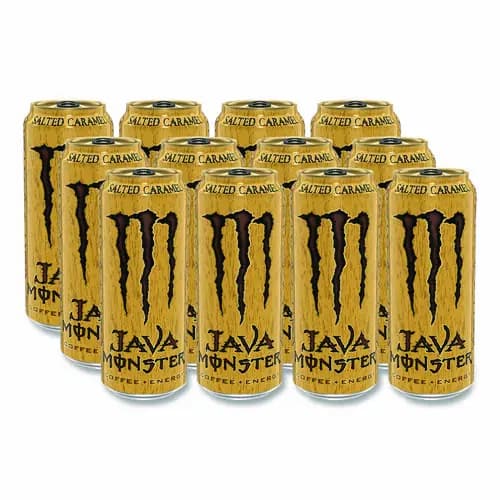 Monster® Java Monster Cold Brew Coffee, Salted Caramel Flavor, 15 oz Can, 12 Pack