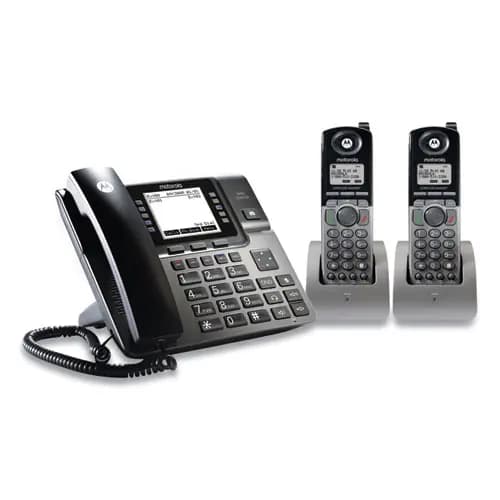 Motorola 4 Line Phone System Bundle, 2 Additional Cordless Handsets