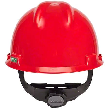 MSA V-Gard® Slotted Cap - Standard, Red, Fas-Trac lll