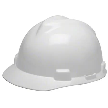 MSA V-Gard® Slotted Cap - Standard, White, Fas-Trac lll