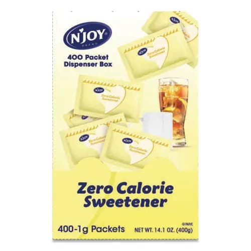 N'Joy Yellow Sucralose Zero Calorie Sweetener, 400 Packets, 0.04 oz Each