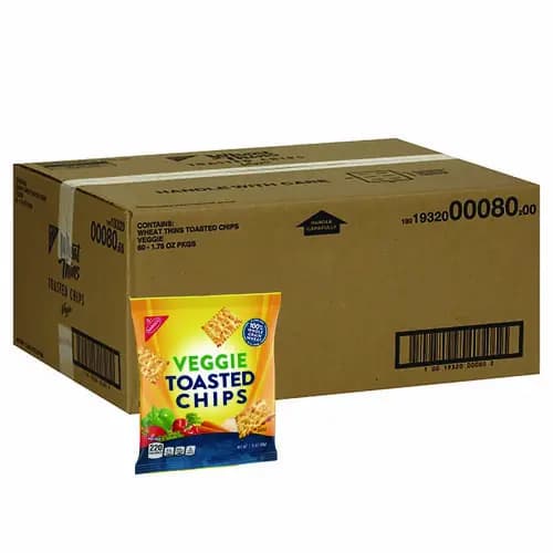 Nabisco® Wheat Thins Toasted Veggie Chips, 1.75 oz Bag, 60/Carton