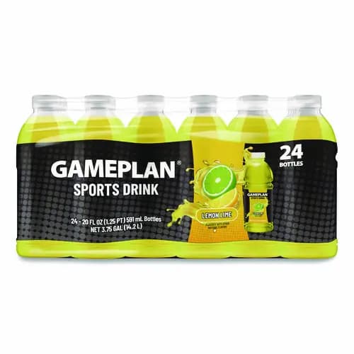 Niagara® Bottling Gameplan Sports Drink, Lemon Lime, 20 oz Bottle, 24/Carton