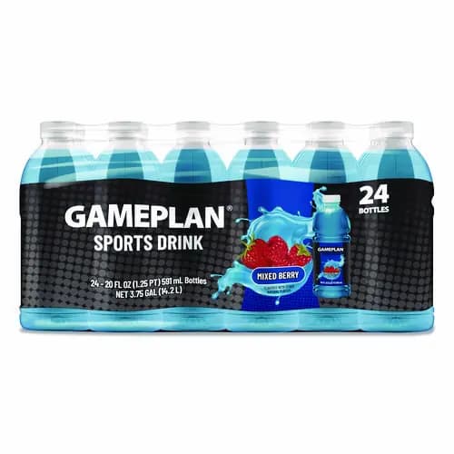Niagara® Bottling Gameplan Sports Drink, Mixed Berry, 20 oz Bottle, 24/Carton