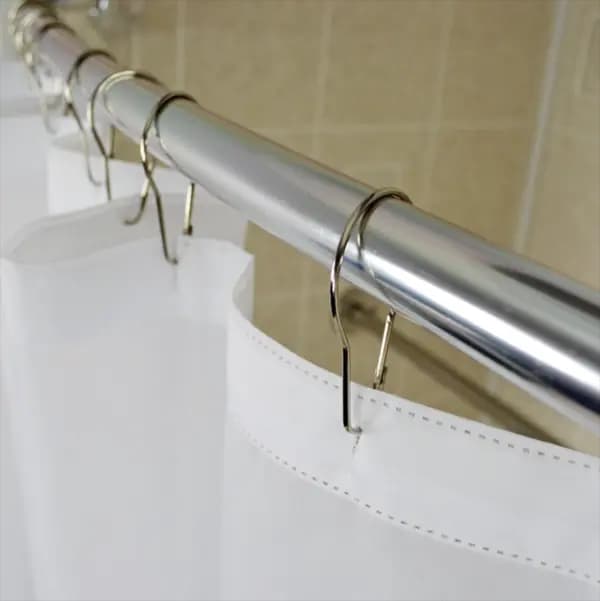 Nickel Plated Steel Snap Shower Hooks – 12 / CS