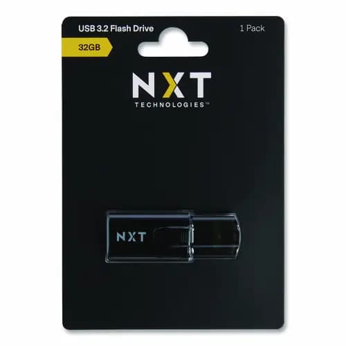 NXT Technologies™ USB 3.2 Type-A Flash Drive, 32 GB, Black
