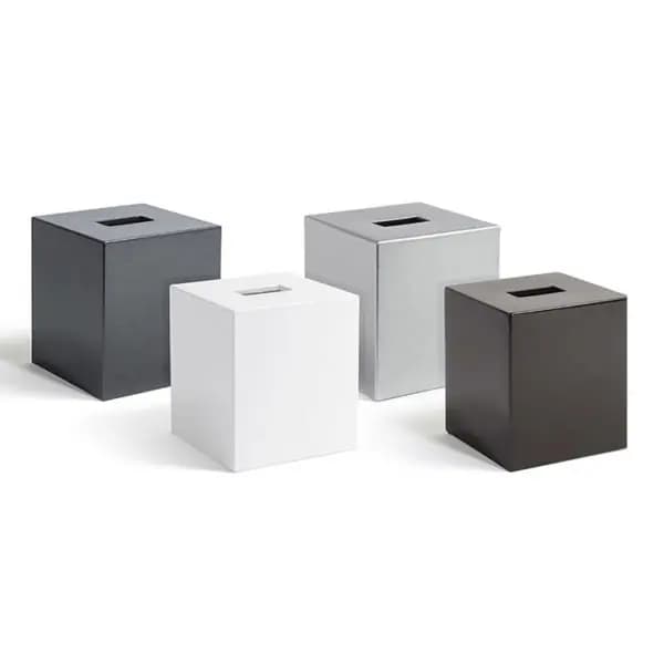 NY Tissue Box Cover- Onyx, Chocolate, Steel, Snow