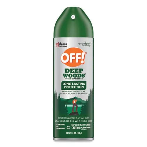 OFF!® Deep Woods Insect Repellent, 6 oz Aerosol Spray, 12/Carton