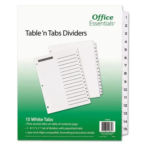 Office Essentials™ Table 'n Tabs® Dividers