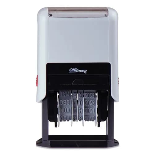 Offistamp® Self-Inking Date Stamp, Black Ink, 1" x 0.38", 5-Year Range
