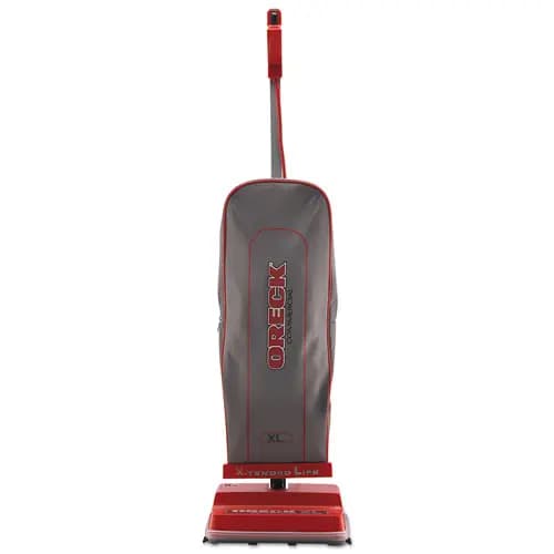 Oreck Commercial U2000RB-1 Upright Vacuum, 12" Cleaning Path, Red/Gray