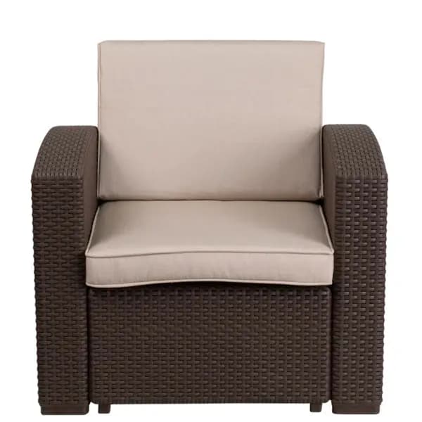 Outdoor Chair – Faux Rattan- Chocolate