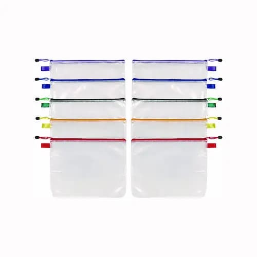 Oxford™ Poly Travel Pouch Set, Assorted Colors, 10/Pack