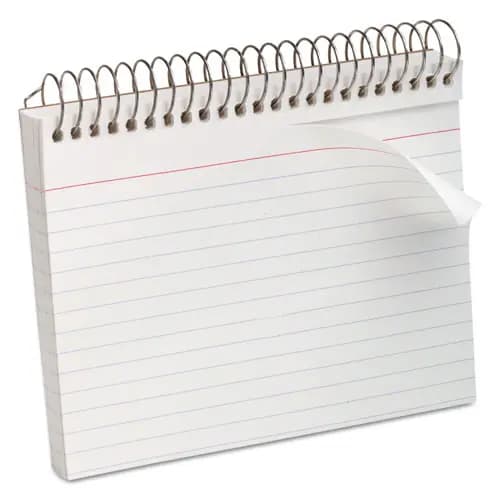 Oxford™ Spiral Index Cards, Ruled, 4 x 6, White, 50/Pack
