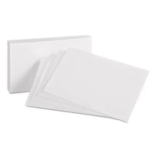Oxford™ Unruled Index Cards, 4 x 6, White, 100/Pack