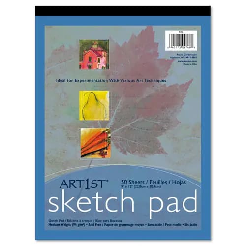 Pacon® Art1st Sketch Pad, Unruled, 9" x 12", 50 Sheets, White