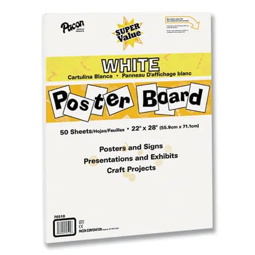 Pacon® Super Value Posterboard, White, 50/Carton