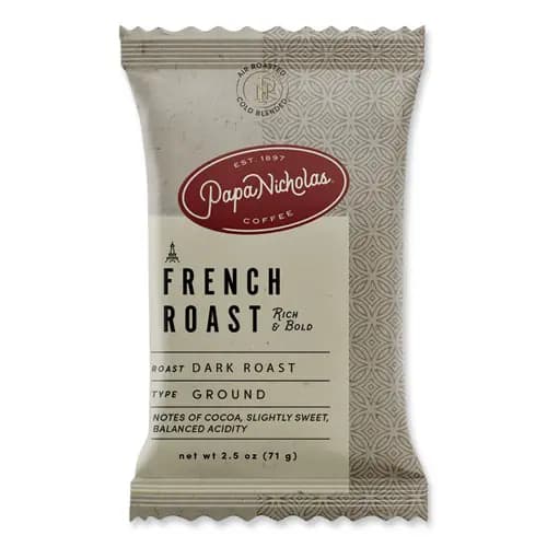 PapaNicholas® Coffee Premium Coffee, French Roast, 18/Carton