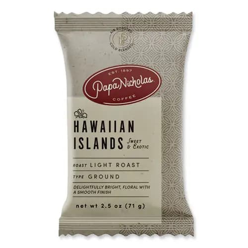 PapaNicholas® Coffee Premium Coffee, Hawaiian Islands Blend, 18/Carton