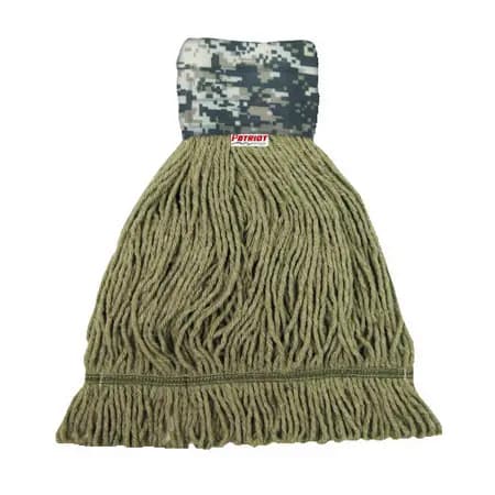 Patriot Loop Head Mop Large Blended 5 inch Headband Green - 12 Pack