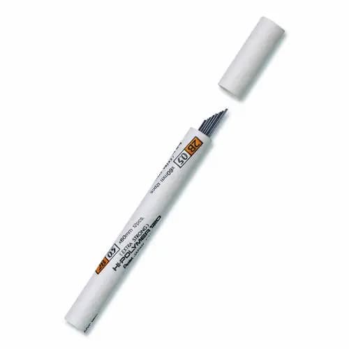 Pentel® Premium Hi-Polymer Lead Refill, 0.5 mm, 2B, Black, 12/Pack