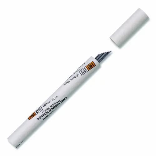 Pentel® Premium Hi-Polymer Lead Refill, 0.5 mm, HB, 12/Pack
