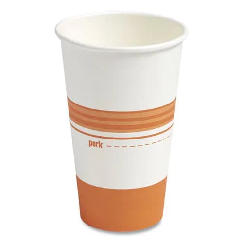 Perk™ Plastic Cold Cups, 16 oz, Clear, 50/Pack