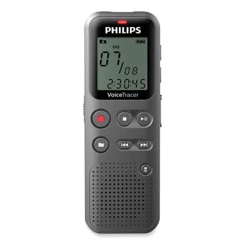 Philips® Voice Tracer DVT1120 Digital Voice Recorder, 8 GB, Black
