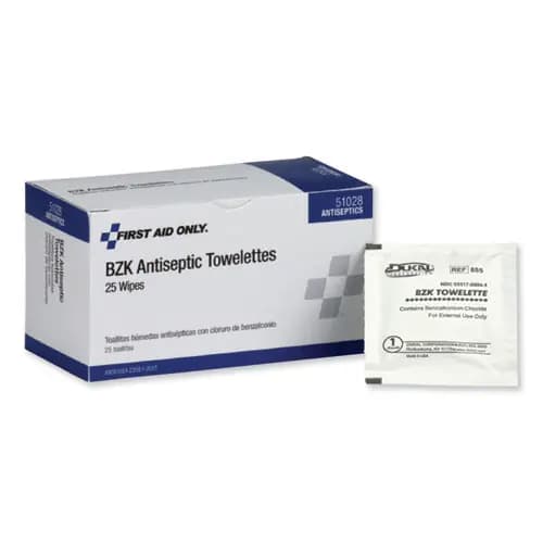 PhysiciansCare® by First Aid Only® First Aid Antiseptic Towelettes, 25/Box