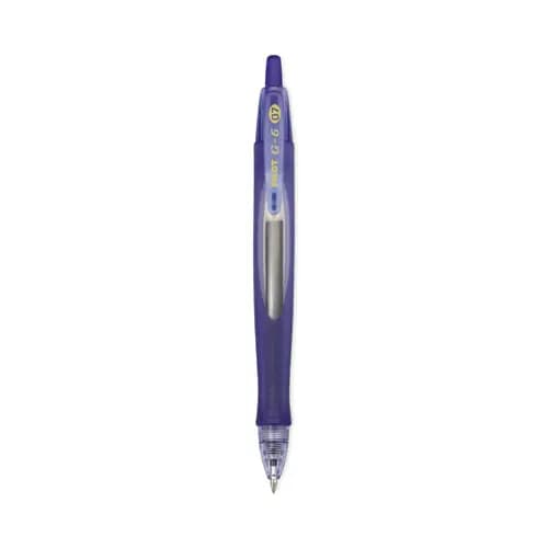 Pilot® G6 Gel Pen, Retractable, Fine 0.7 mm, Blue Ink, Blue Barrel