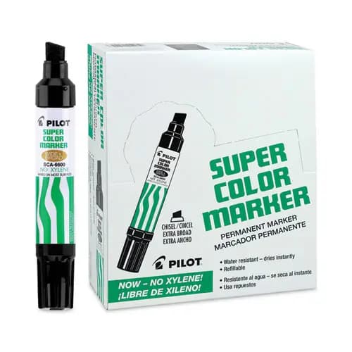 Pilot® Jumbo Refillable Permanent Marker, Broad Chisel Tip, Black
