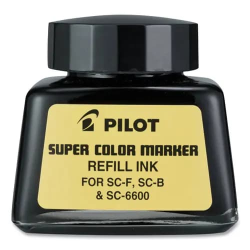 Pilot® Super Color Marker Refill Ink, Black, 30 mL Bottle