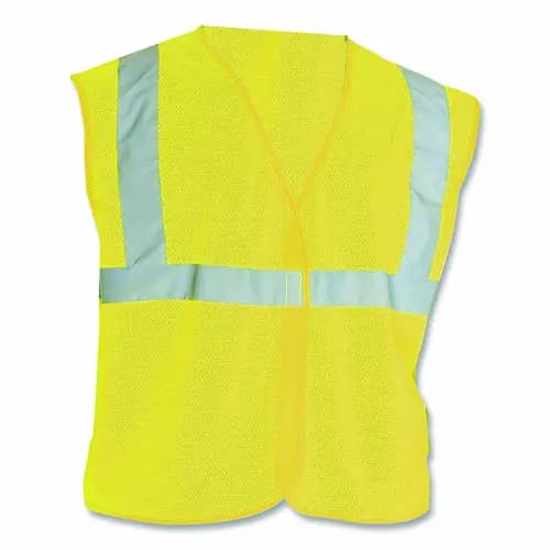 PIP ANSI Class 2 Hook and Loop Safety Vest, 2X-Large, Hi-Viz Lime Yellow