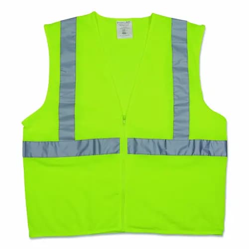 PIP Zipper Safety Vest, X-Large, Hi-Viz Lime Yellow