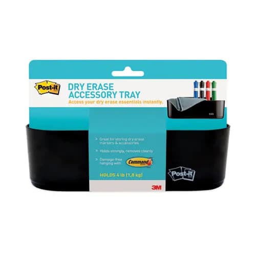 Post-it® Dry Erase Accessory Tray, Black